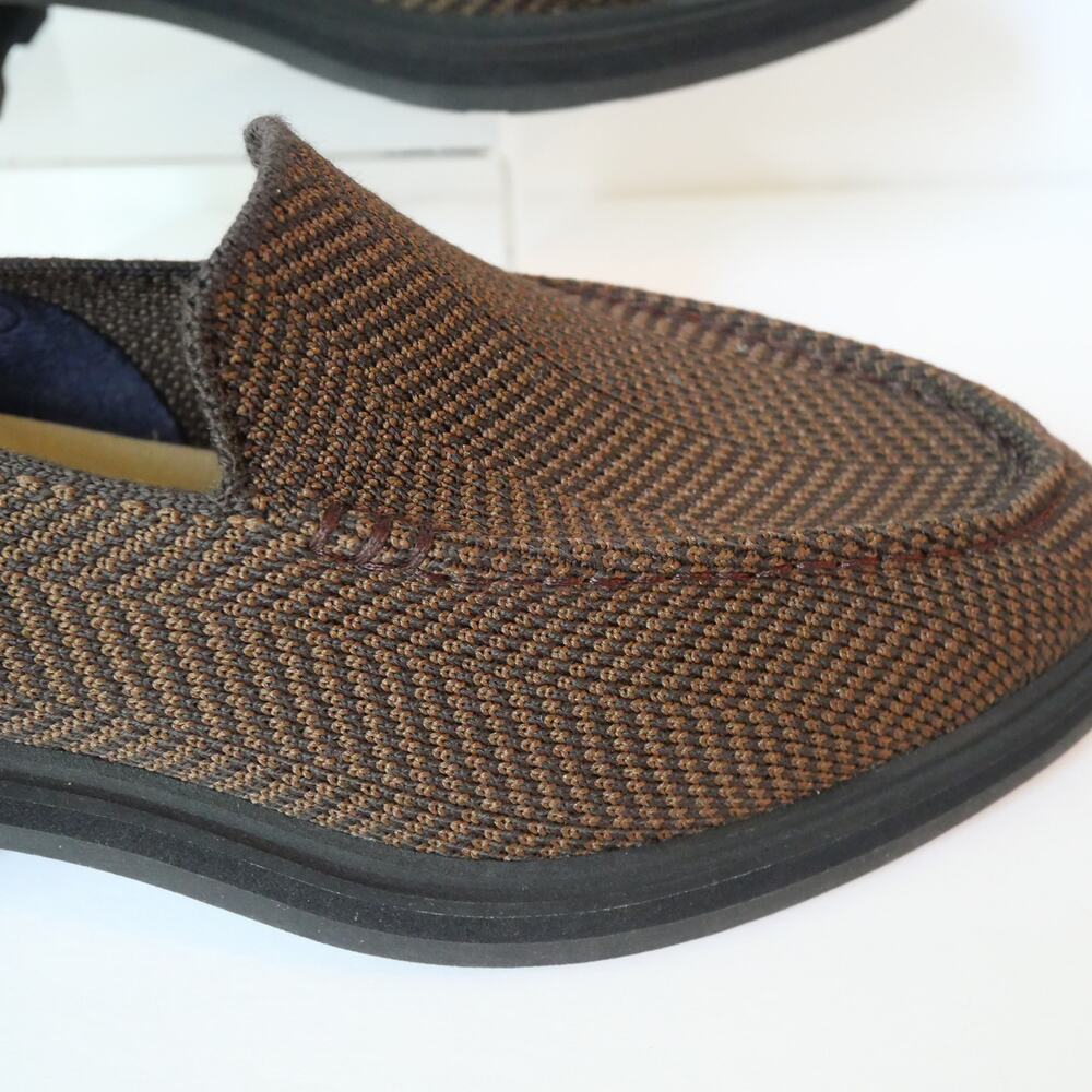 Rothy's Women's 6 Lug Loafer Brown Herringbone Chunky Heel Slip On Shoes NEW - Picture 7 of 13